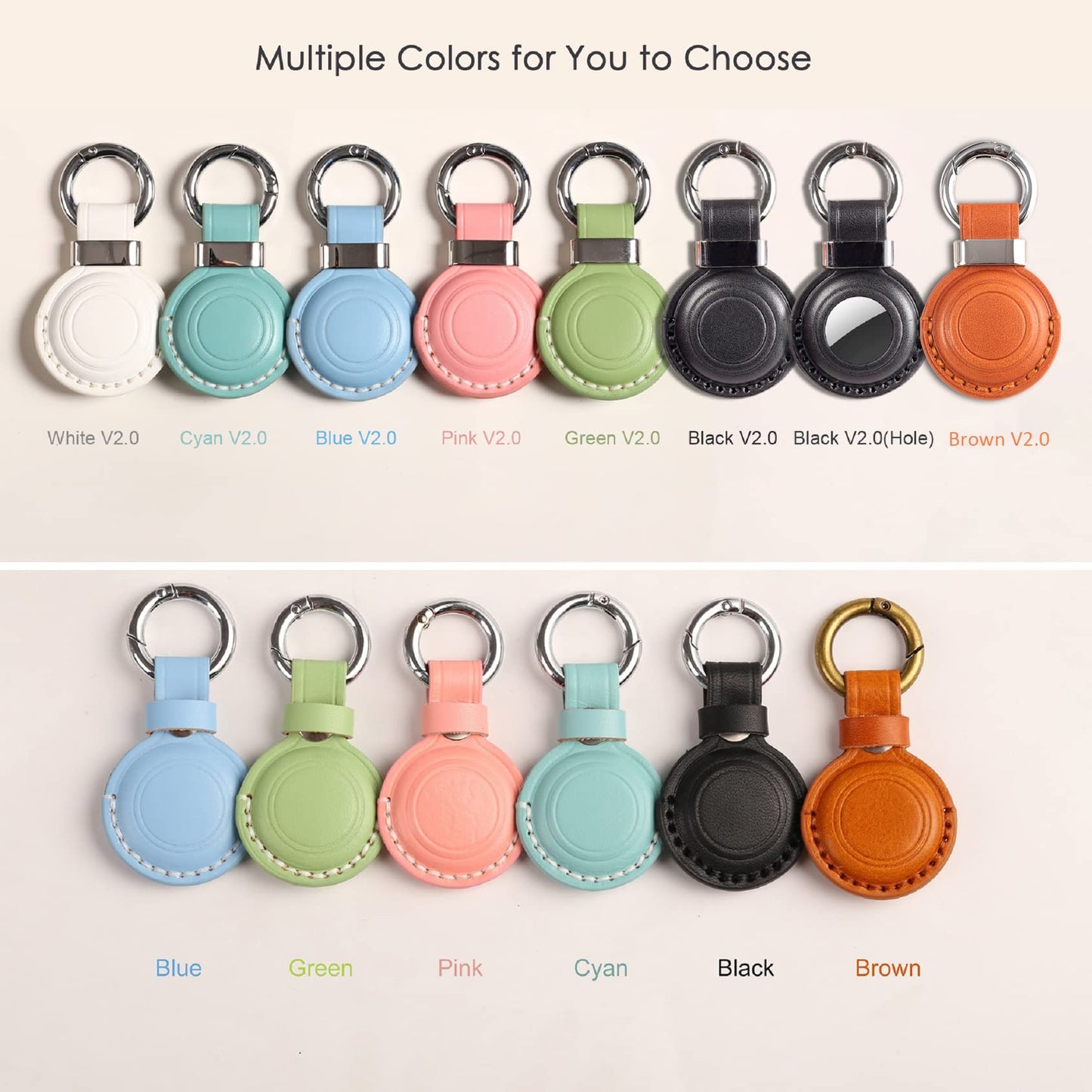 Genuine Leather Airtag Holder