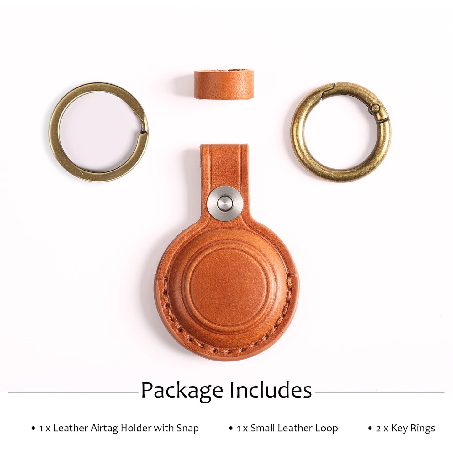 Genuine Leather Airtag Holder